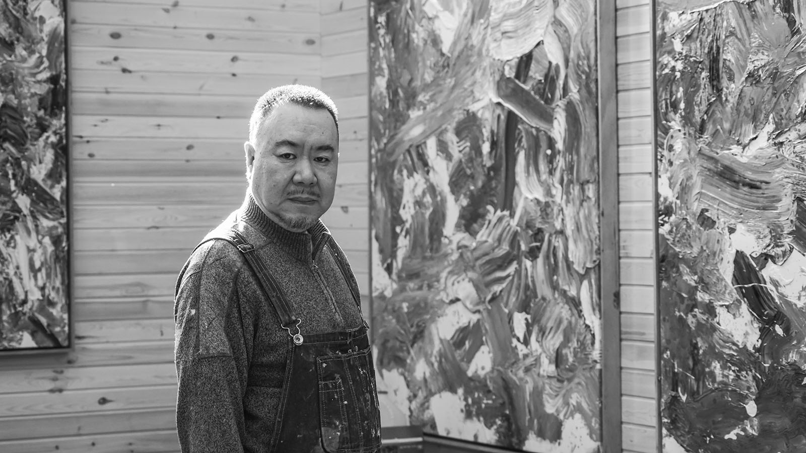 Wang Yigang in his Studio, Shenyang, 2015