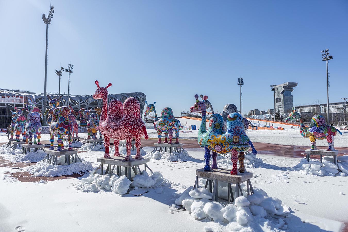 Hung Yi,<i> One-humped Camel, Two-humped Camel,</i> 2015, Olympic Green, Beijing