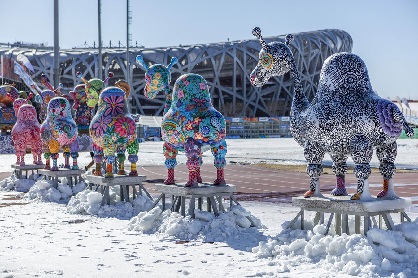 Hung Yi,<i> One-humped Camel, Two-humped Camel,</i> 2015, Olympic Green, Beijing
