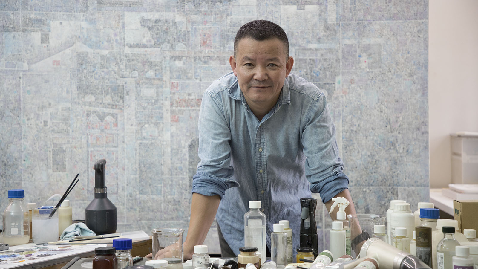 Guo Kai in his Studio, Hefei, 2018