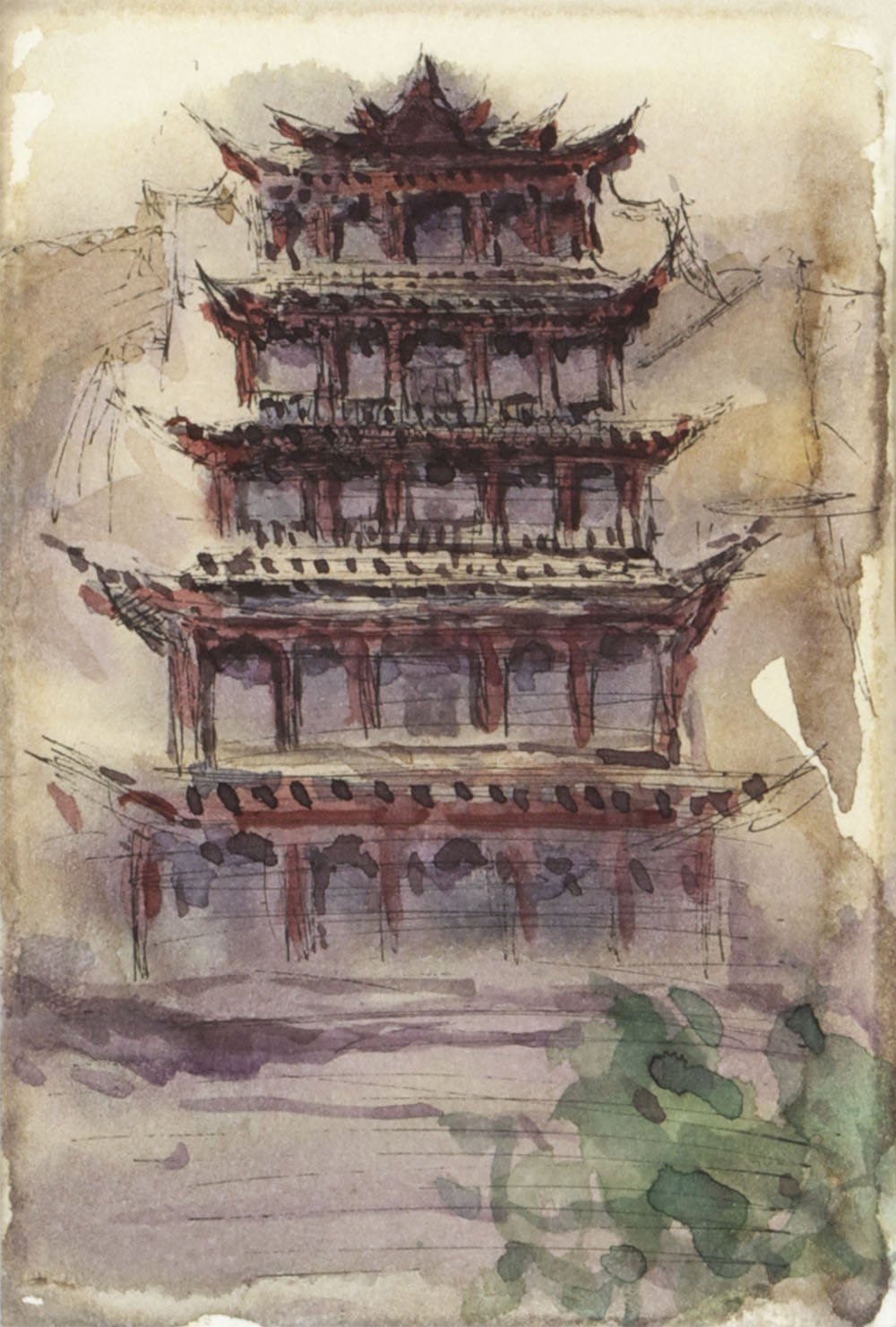 Lin Pang-soong, <i>Homebound Letters: Mogao Grottoes (Sept 2),</i> 2011