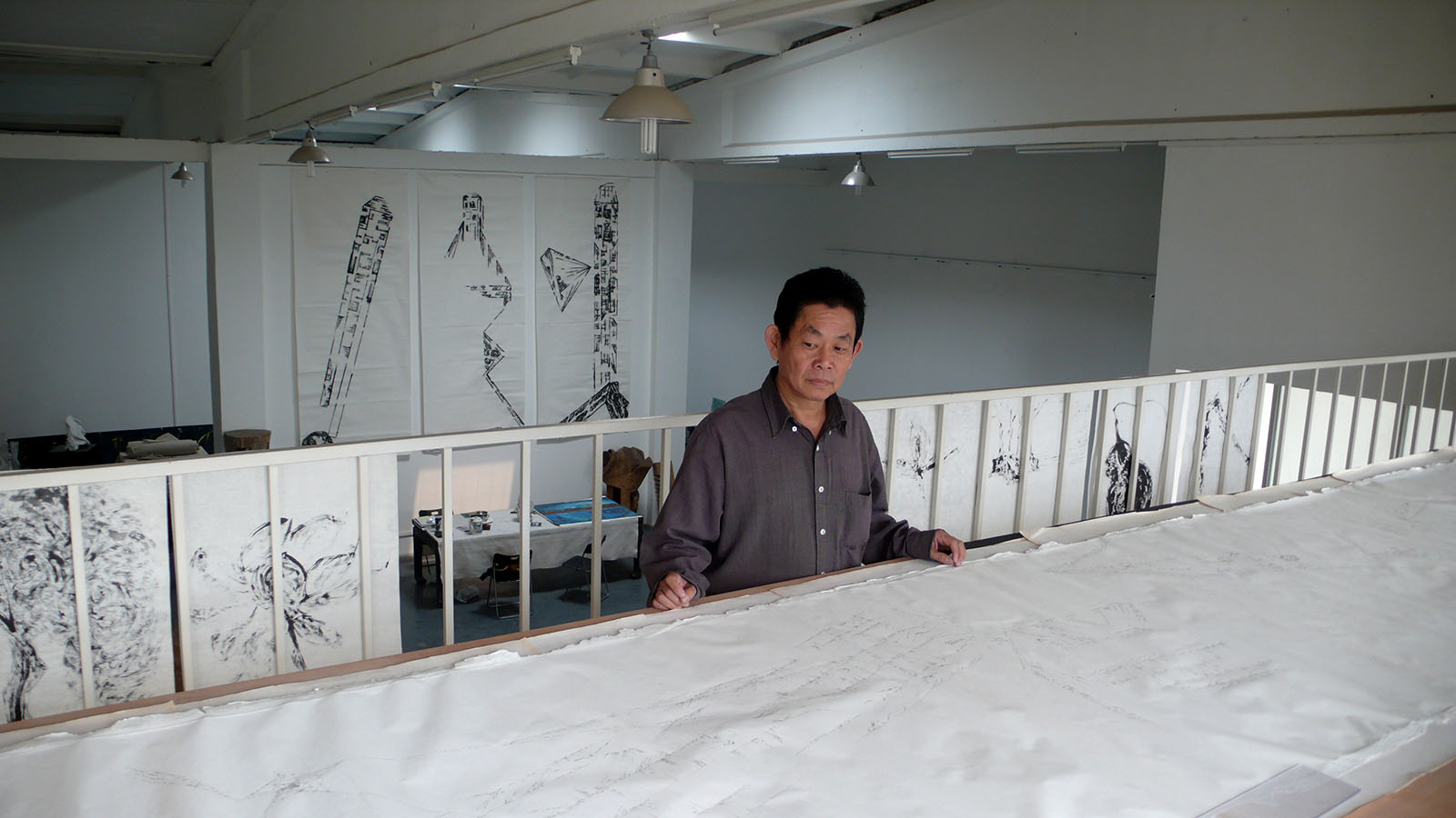 許雨仁於工作室，北京2008