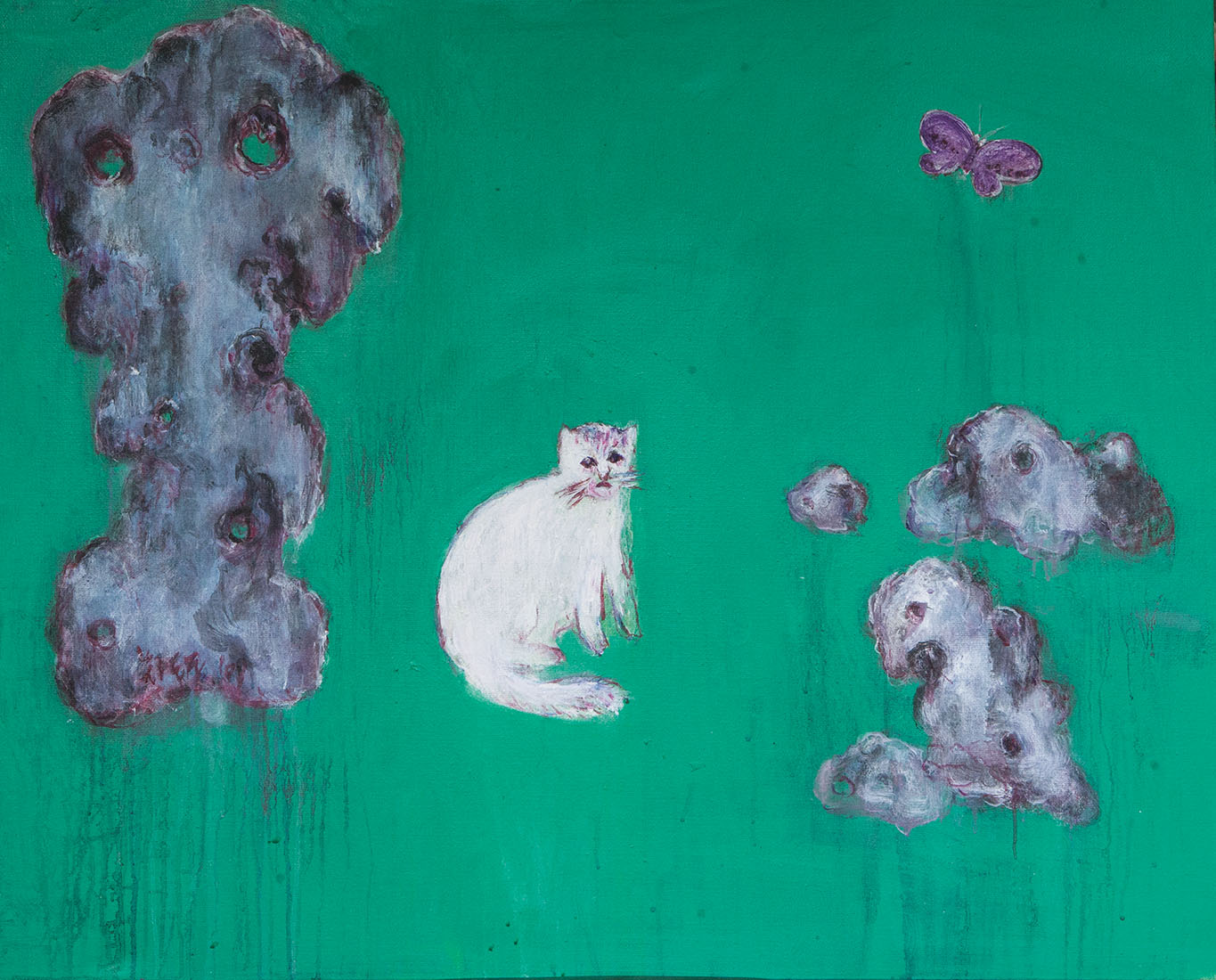 Cheng Tsai-tung,<i> Cat and Rock, </i>2008