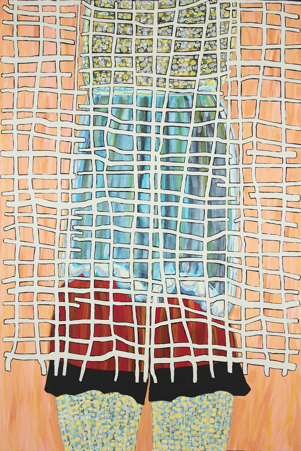 Lyse Lemieux, <i>Untitled Grid in Four Parts</i> 2021 - 2022