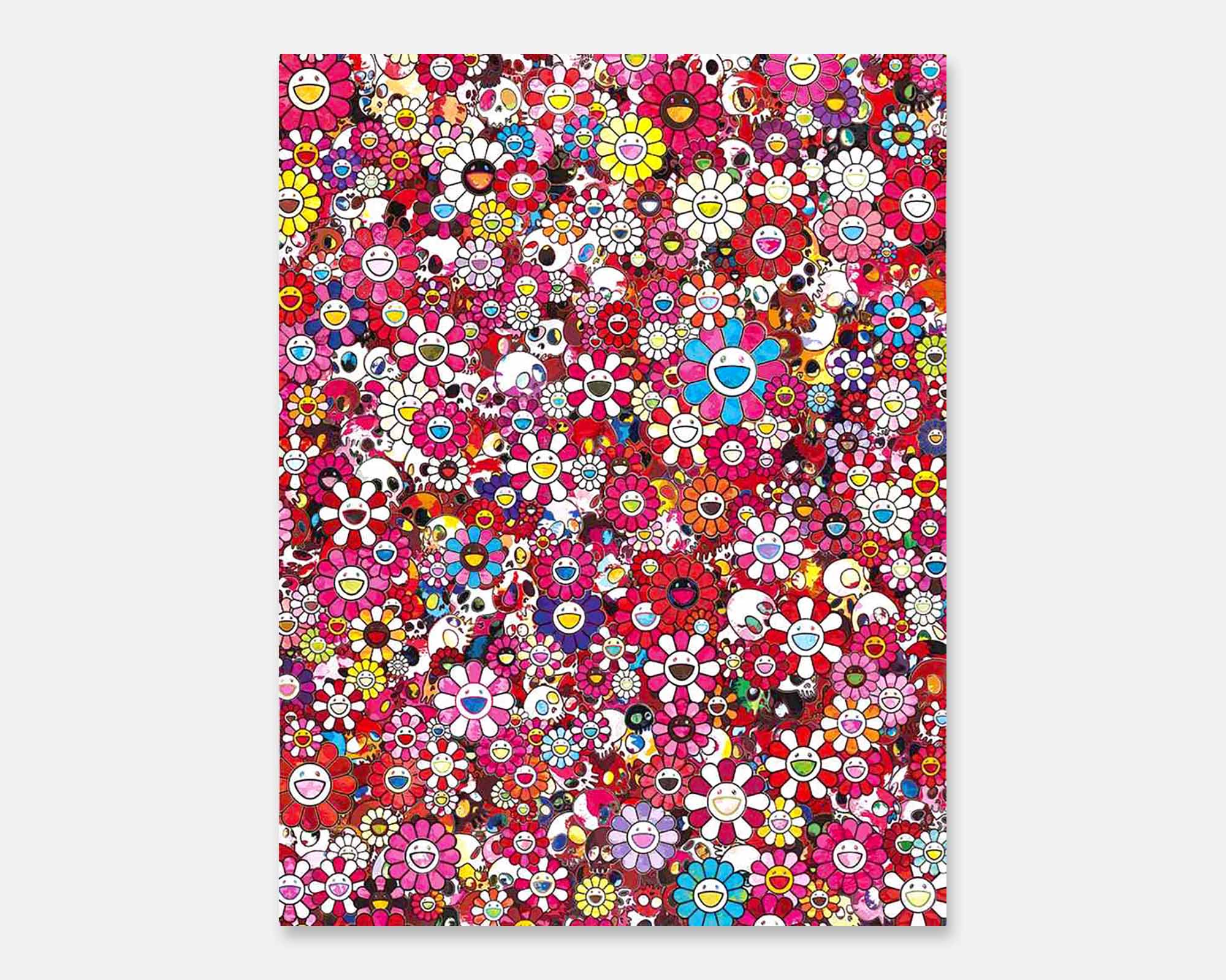 村上隆, Skulls & Flowers Red, 2016 - 高士畫廊Loftyart Gallery 